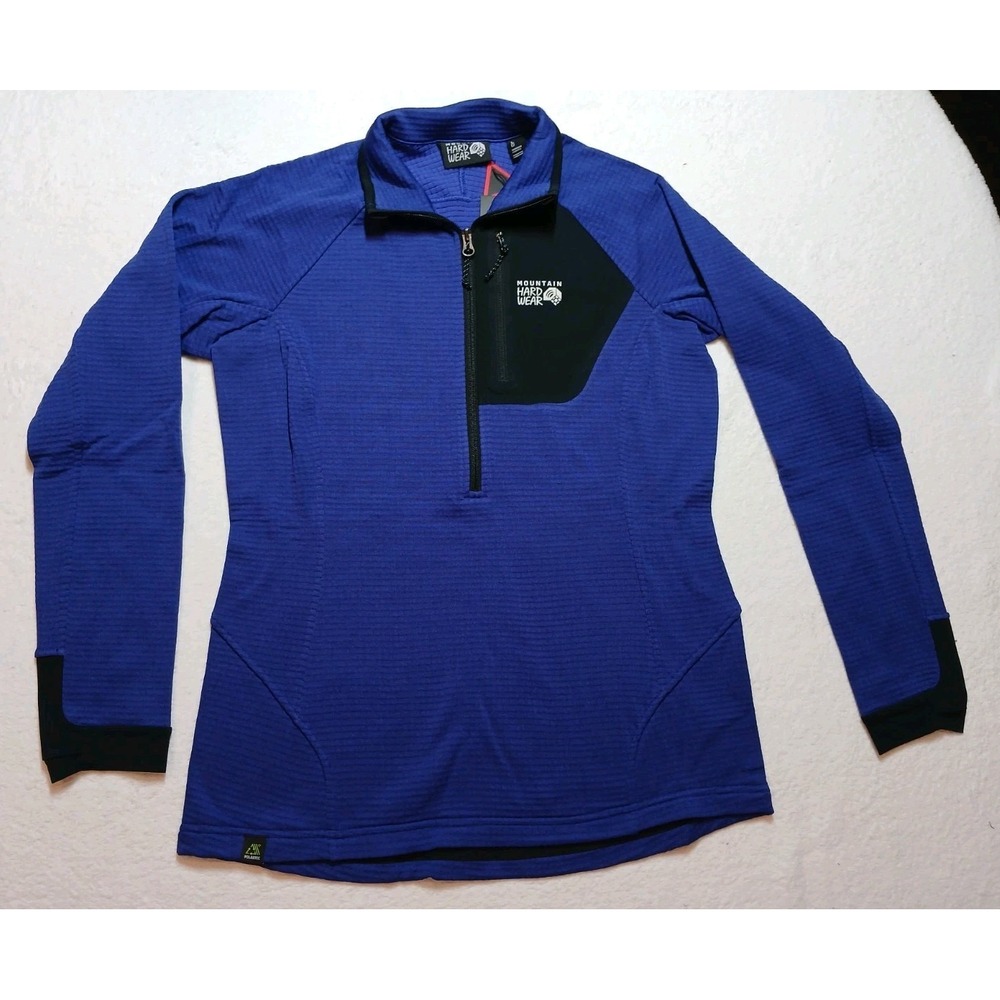 NWT Mountain Hardwear Polartech Power Grid 1/2 Zip Jacket Womens Purple Size L